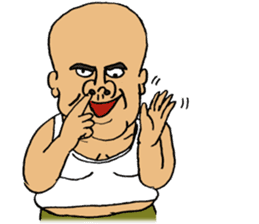 Funny guys from various nations sticker #4425992