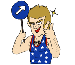 Funny guys from various nations sticker #4426013