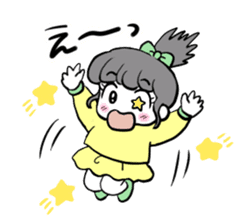 Funny white cat and fancy girl sticker #4426080