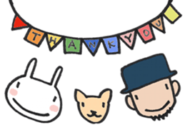 Rabbit and friends3 sticker #4426271