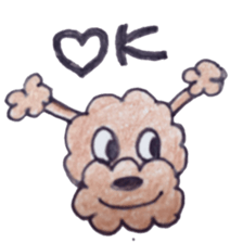 Ritochan of toy poodle sticker #4426694