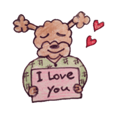 Ritochan of toy poodle sticker #4426696