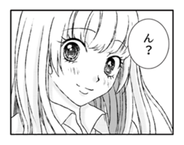 Japanese girls comics sticker #4426833