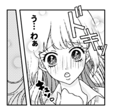 Japanese girls comics sticker #4426836