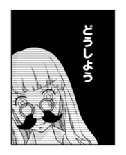 Japanese girls comics sticker #4426840