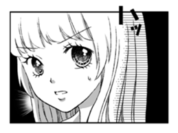 Japanese girls comics sticker #4426844