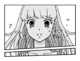 Japanese girls comics sticker #4426866