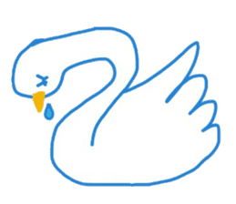 Cute swan sticker #4427133