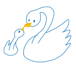 Cute swan sticker #4427136