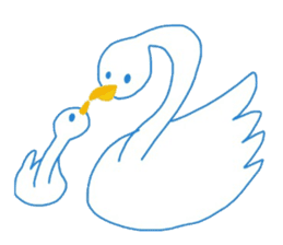 Cute swan sticker #4427136