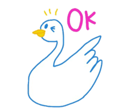 Cute swan sticker #4427145