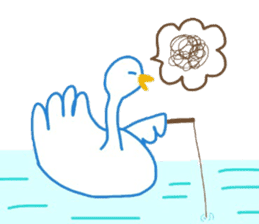 Cute swan sticker #4427148