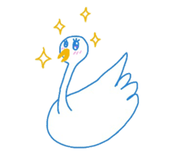 Cute swan sticker #4427149