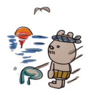 awajishima ossan bear sticker #4429046