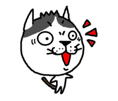 Dog and cat class willful four of them sticker #4429537