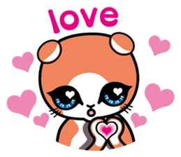 Mimi of a cute cat Scottish Fold. sticker #4430368