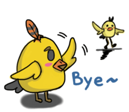 Chubby Quill Chicken and his friend sticker #4431475