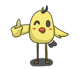 Chubby Quill Chicken and his friend sticker #4431476