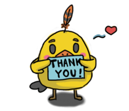 Chubby Quill Chicken and his friend sticker #4431478