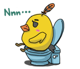 Chubby Quill Chicken and his friend sticker #4431485
