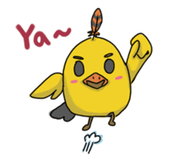 Chubby Quill Chicken and his friend sticker #4431487