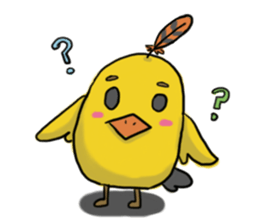 Chubby Quill Chicken and his friend sticker #4431489