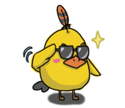 Chubby Quill Chicken and his friend sticker #4431494