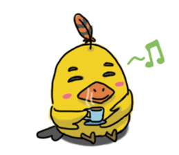 Chubby Quill Chicken and his friend sticker #4431498