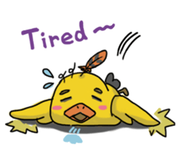 Chubby Quill Chicken and his friend sticker #4431499