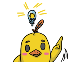 Chubby Quill Chicken and his friend sticker #4431502