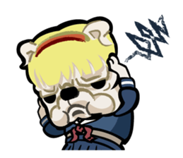 High school girl "Inu-ta Bull-ko" sticker #4433914