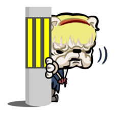 High school girl "Inu-ta Bull-ko" sticker #4433916