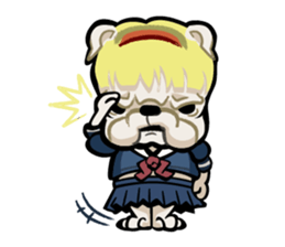 High school girl "Inu-ta Bull-ko" sticker #4433917