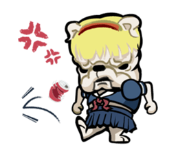 High school girl "Inu-ta Bull-ko" sticker #4433924