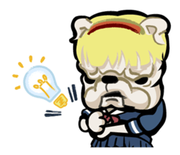 High school girl "Inu-ta Bull-ko" sticker #4433930