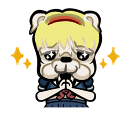 High school girl "Inu-ta Bull-ko" sticker #4433938