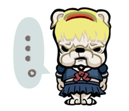 High school girl "Inu-ta Bull-ko" sticker #4433940