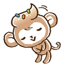 Cream monkey sticker #4437227