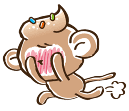 Cream monkey sticker #4437234