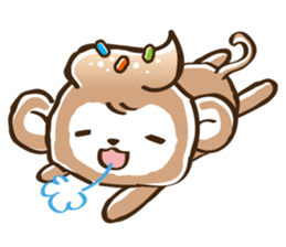 Cream monkey sticker #4437236