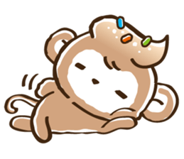 Cream monkey sticker #4437238