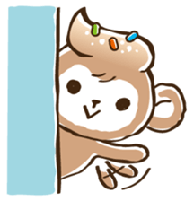 Cream monkey sticker #4437246