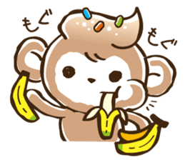 Cream monkey sticker #4437248
