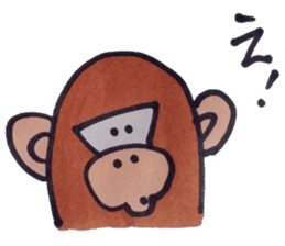 A monkey only leaves. sticker #4437672