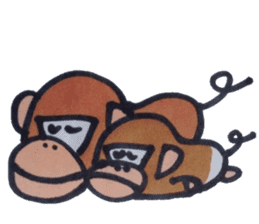 A monkey only leaves. sticker #4437683