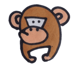 A monkey only leaves. sticker #4437695