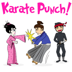 Geisha, Samurai, and Ninja emoji sticker