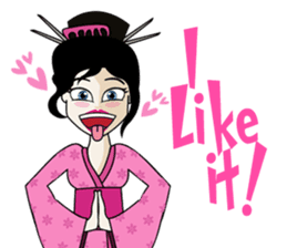 Geisha, Samurai, and Ninja emoji sticker sticker #4437923