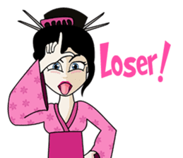 Geisha, Samurai, and Ninja emoji sticker sticker #4437928