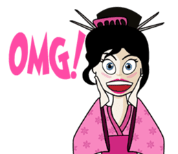 Geisha, Samurai, and Ninja emoji sticker sticker #4437933